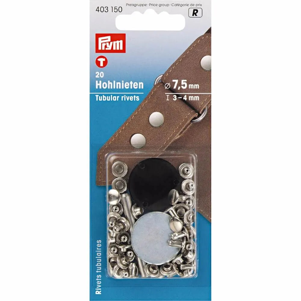Hålnitar Silver Ø 7,5 mm Prym