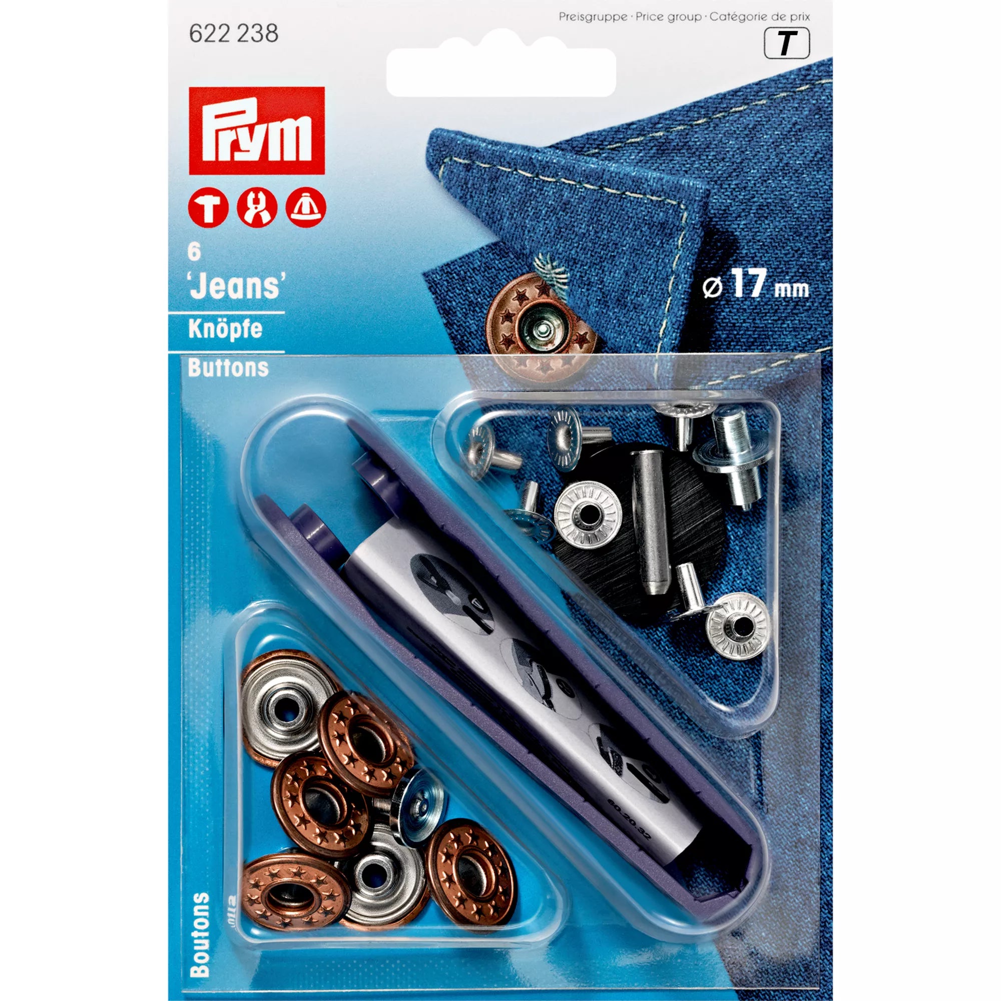 Jeansknappar 17mm Antique Bronze Prym