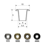 Öljetter 10mm Silver Koh-I-Noor