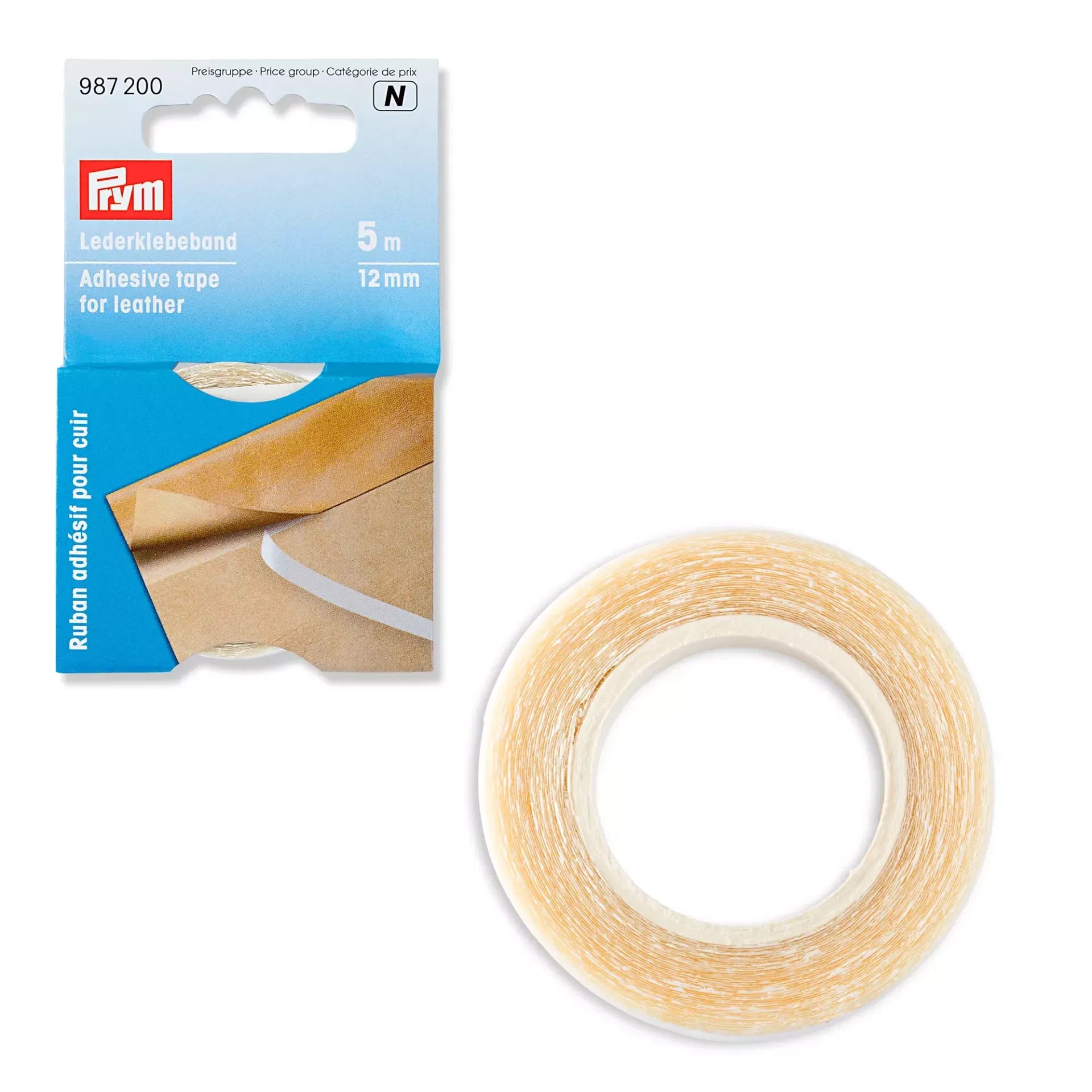 Lädertejp Dubbelhäftande 5 meter x 12 mm