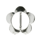 Blomformat bältesspänne silver