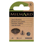 Milward Jeansknappar 16mm Svart
