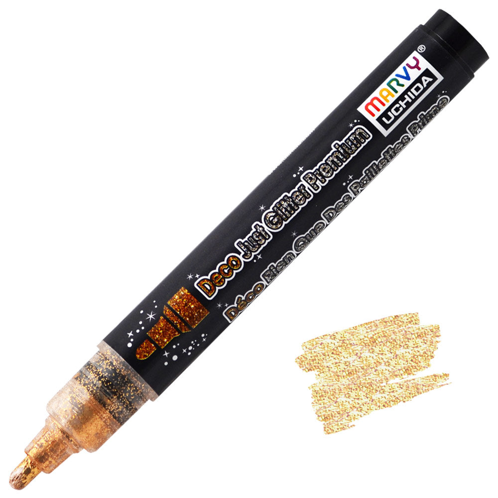 DecoFabric Textilpenna Glitter Guld
