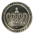 Metallknapp med präglad krona