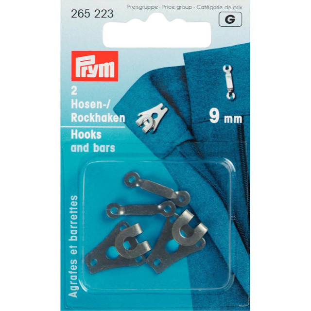 Byx & kjolhakar 9 mm Svarta 2-pack Prym
