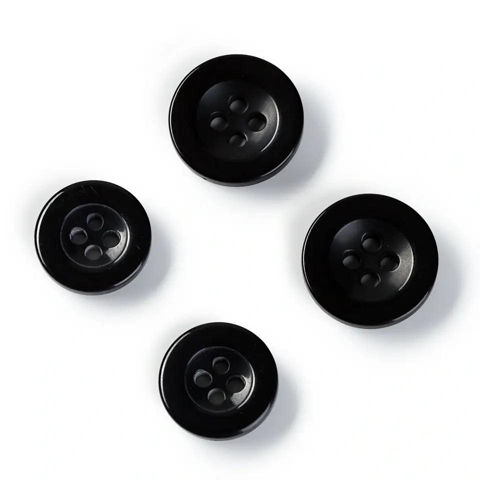 Byxknappar 15-17 mm Svart 10-pack Prym