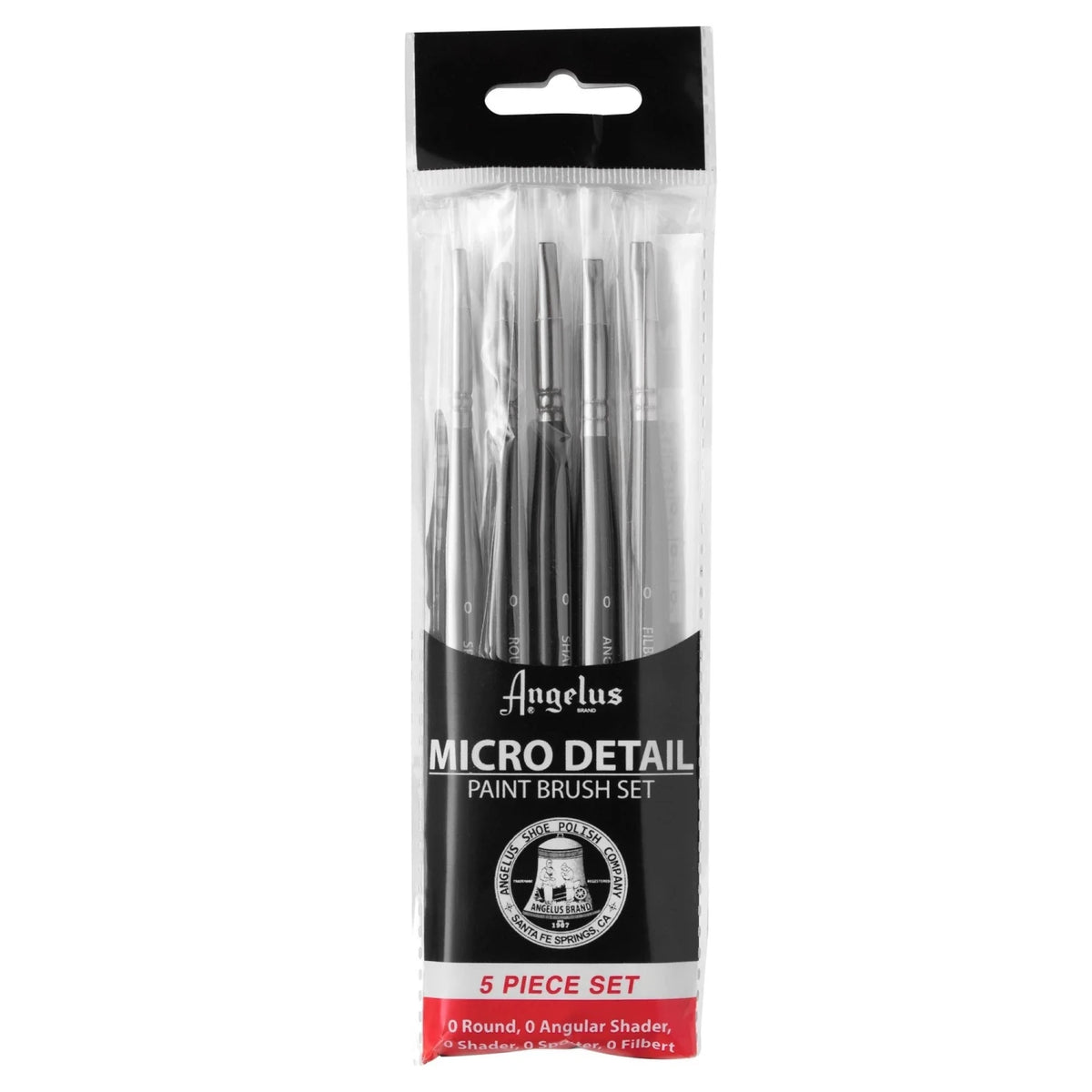 Angelus Micro Detail Brush Set 5-pack - Knappnålen