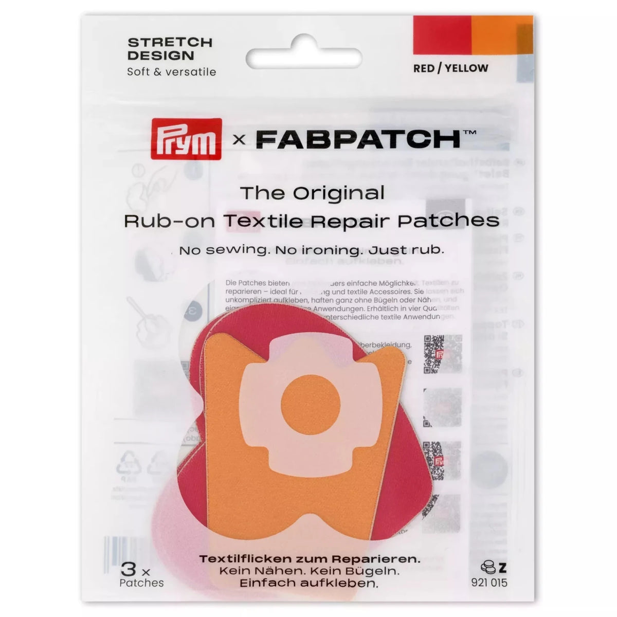 FabPatch Stretch Heart 3-pack - Knappnålen
