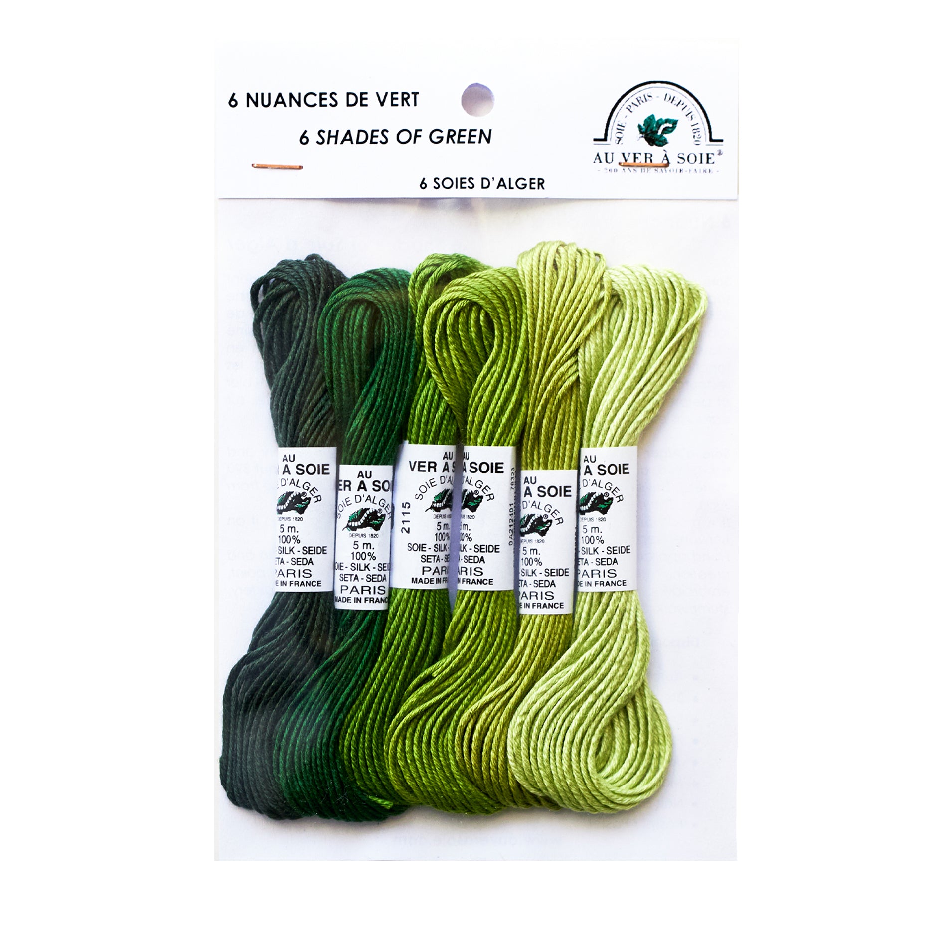 Soie d'Alger Vert Silkestråd 6-pack
