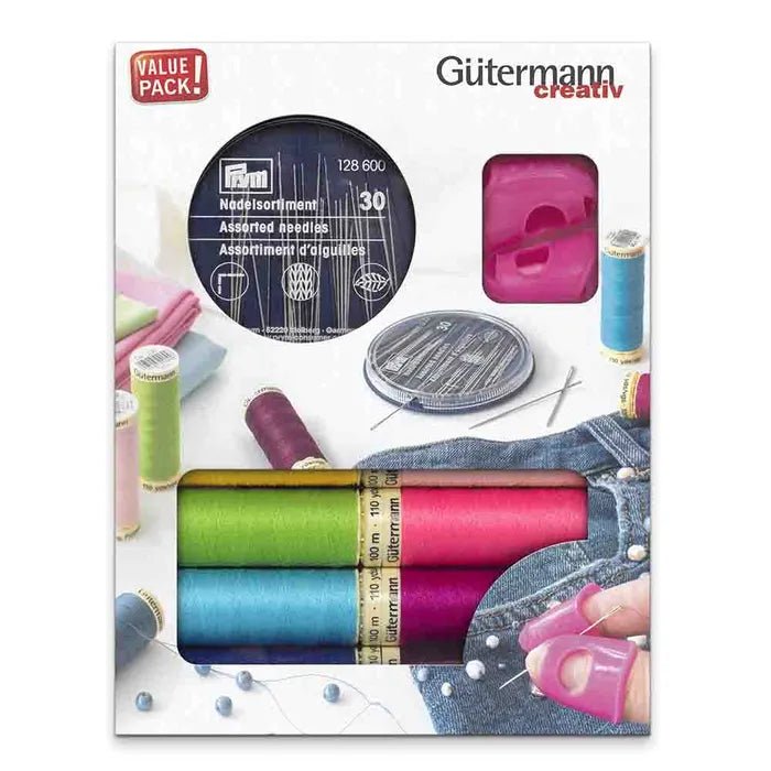Gütermann Trådset 8-pack + Nålar & Nålgreppare - Knappnålen