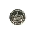 Metallknapp med präglad krona