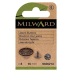 Milward Jeansknappar 16mm Brons - Knappnålen