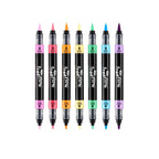 Rit FreeFlow Dual-Tip Markers Jellied Brights 7-pack - Knappnålen