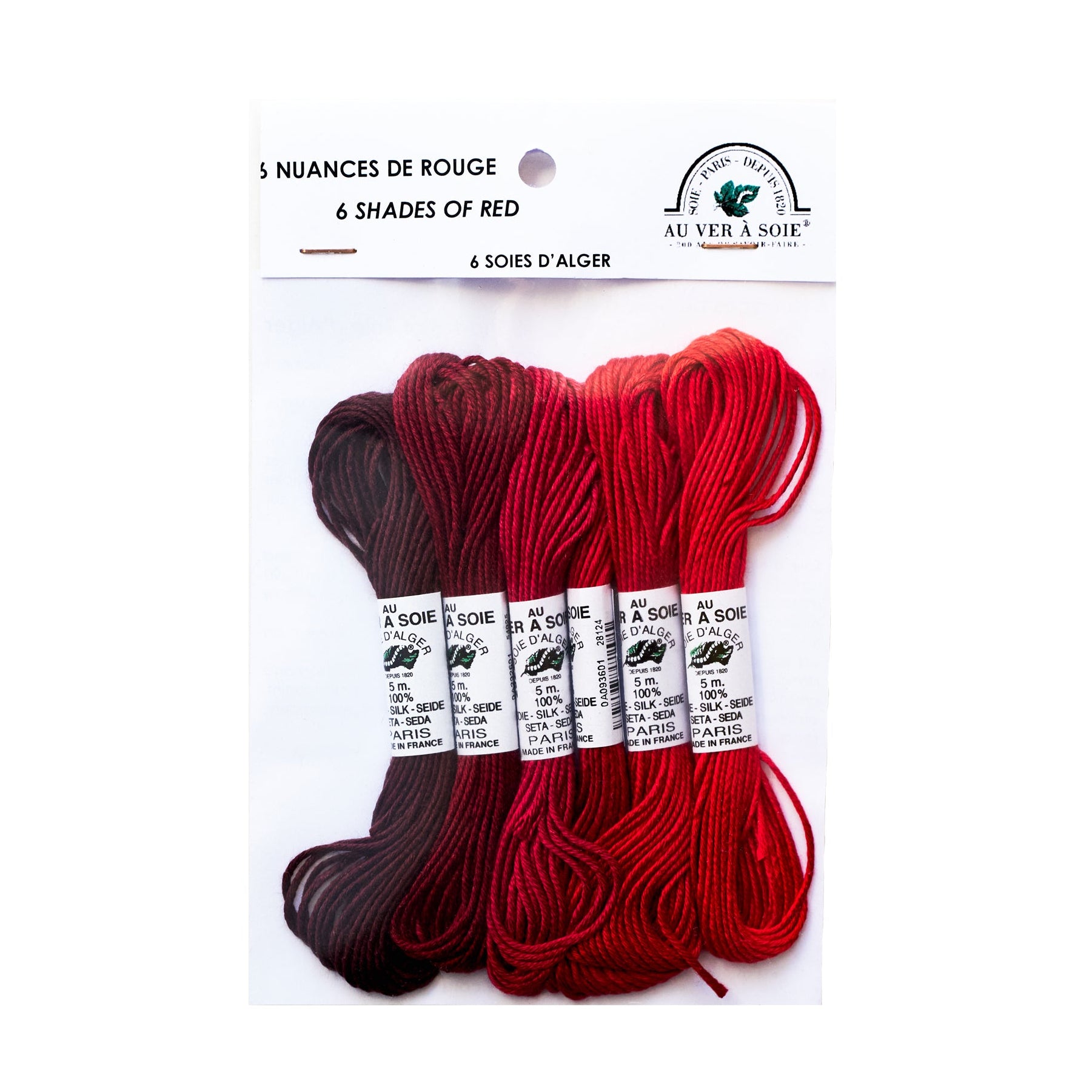 Soie d'Alger Rouge Silkestråd 6-pack