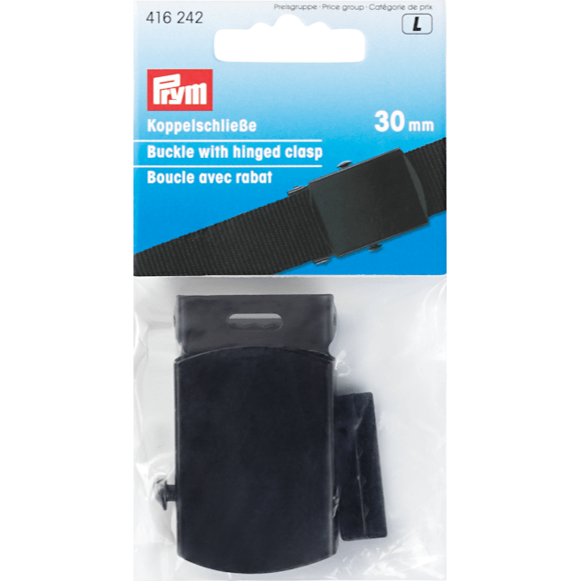 Skärpspänne 30 mm svart Prym - Knappnålen